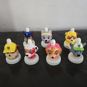7 Good 2 Grow Paw Patrol Character Bottle Toppers Chase Rocky 2 Rubble Marshall